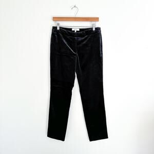 Milly Velvet Flat Front Trouser Dress Pants Black 2